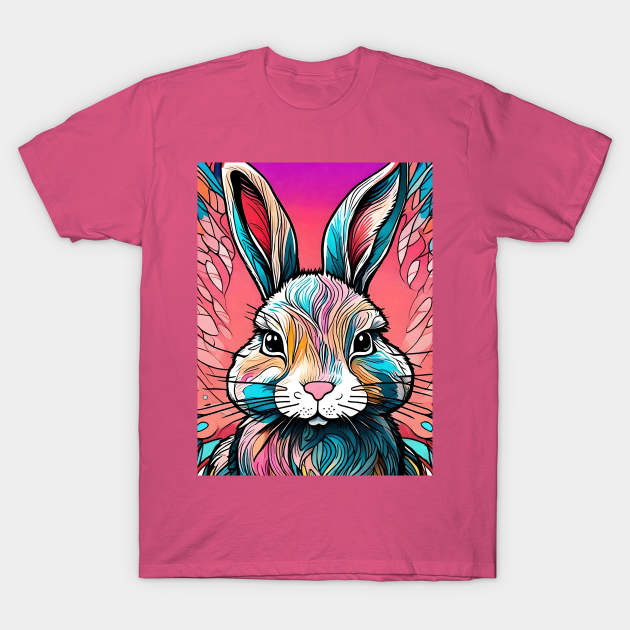 Rainbow Hare #008 T-Shirt by Vinsui